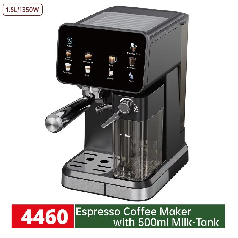 Foreign Trade Customized Intelligent Temperature Control Block Heating System Coffee Machine Household High-Quality Professional Semi-Automatic Coffee Machine