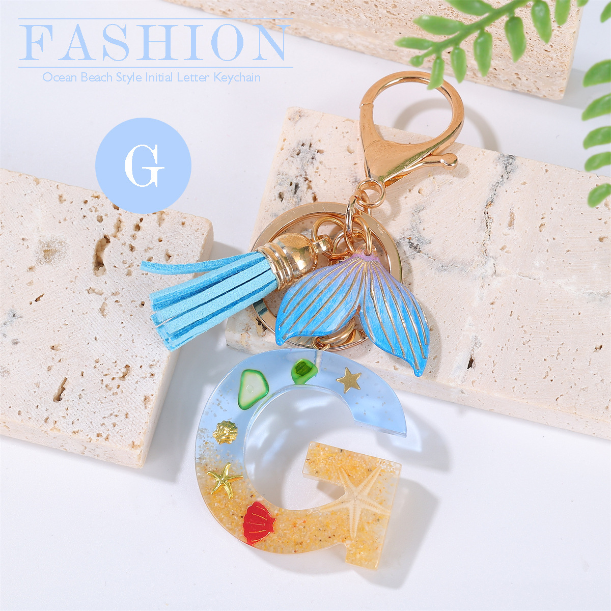 20g Weight Bag Pendant, Keychain Classification Daily Occasion Epoxy Material Letter, Fish Tail Pattern Women's Gender Sweet Style Sweet Letter Fish Tail Epoxy Women's Bag Pendant Keychain 8