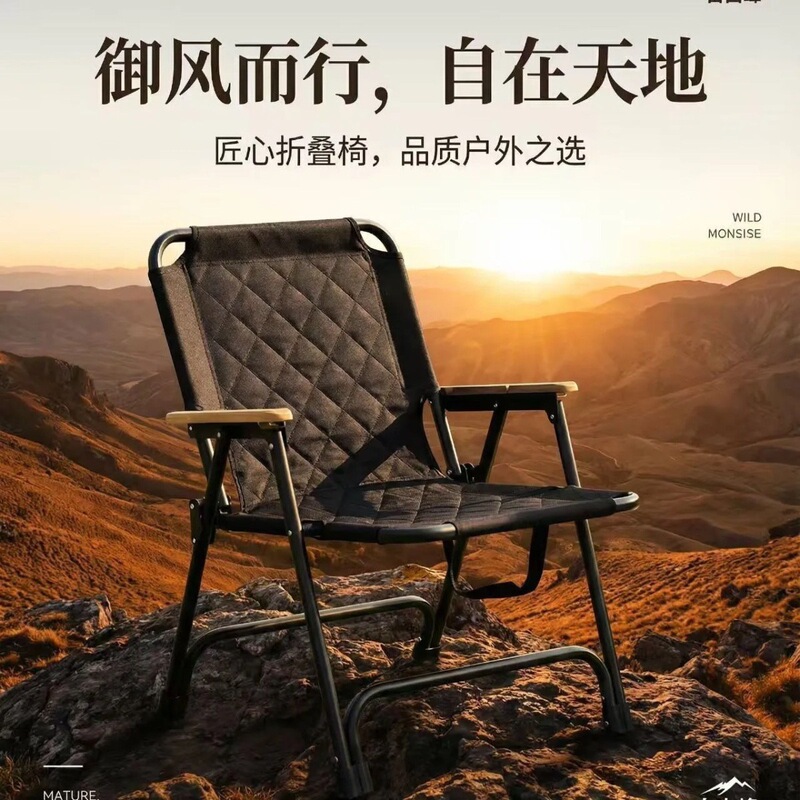 High-end thickened Kermit outdoor folding chair for camping, portable fishing and picnic folding chair High-end thickened Kermit outdoor folding chair for camping, portable fishing and picnic folding chair