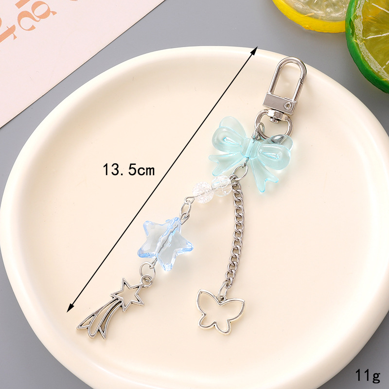 Ins nuevo arco acrílico llavero colgante personalidad DIY bolso colgante auriculares colgante joyas