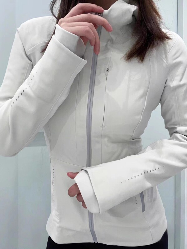 lulu春季软壳连帽显瘦夹克冲锋衣同款女士户外徒步修腰款棒球服|undefined