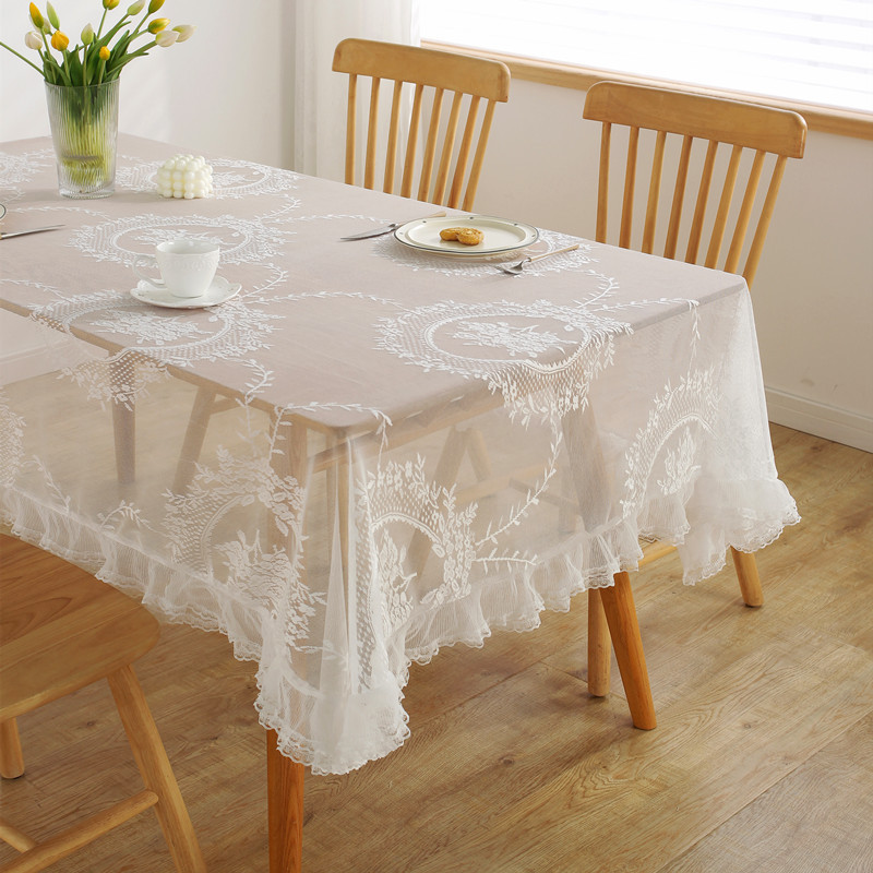 French-style Romantic Pastoral Lace Tablecloth Dessert Wedding Decoration, Photo Shoot, Coffee Table, Dining Table_voghion.com