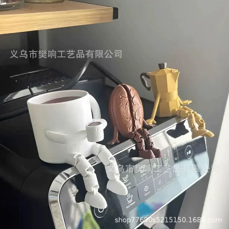 Портретная фигурка на рабочем столе Coffee Buddy, 3D-печать, мини-статуя углового кофейника