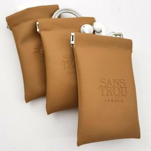 High-grade litchi pattern shrapnel bag automatic closing self-sealing bag earphone data cable storage bag lipstick small jewelry bag