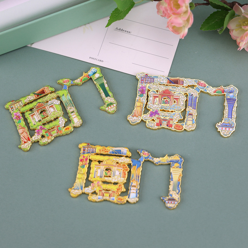 [Xiamen Series] City Tourist Attractions, Specialty Foods, Landmarks, Cultural and Creative Metal Fridge Magnets, Souvenirs Wholesale