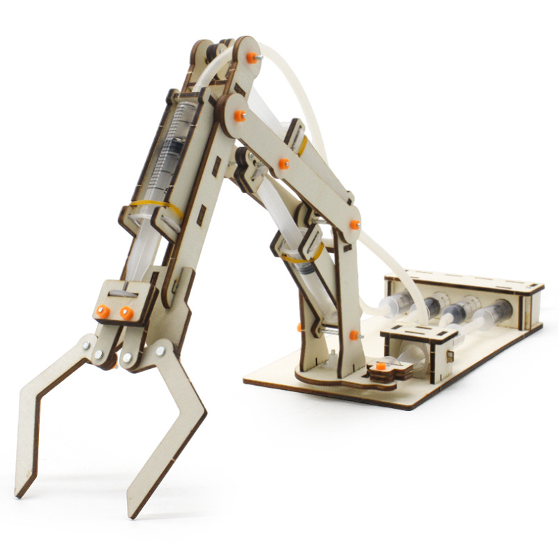 Wooden hydraulic mechanical model