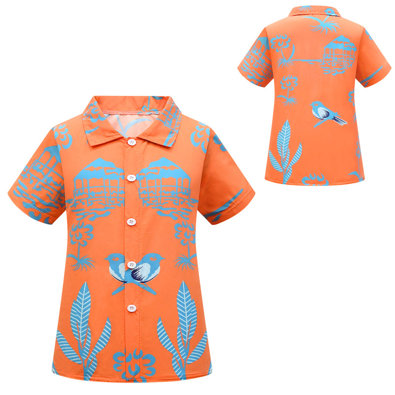 New children's shirt lapel cardigan cosplay Barbie real middle and big children button cardigan short sleeve 3975