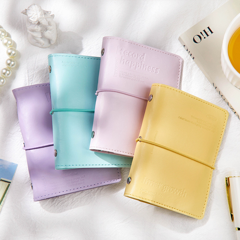 Recoger M5 hojas sueltas libro de cuentas manual, cromatografía de respiración, estilo de color fresco, notas, notas, notas de base, libro de cuentas manual