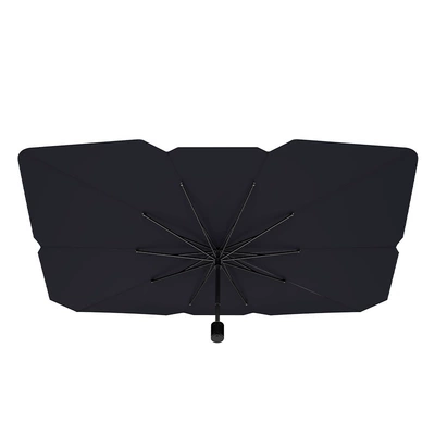 Car Parasol Car Front Glass Parasol Sunscreen Heat Insulation Sunshade Portable Car Parasol (Sun shade) - titanium-silver-thick-trumpet-with-leather-case-no-standard