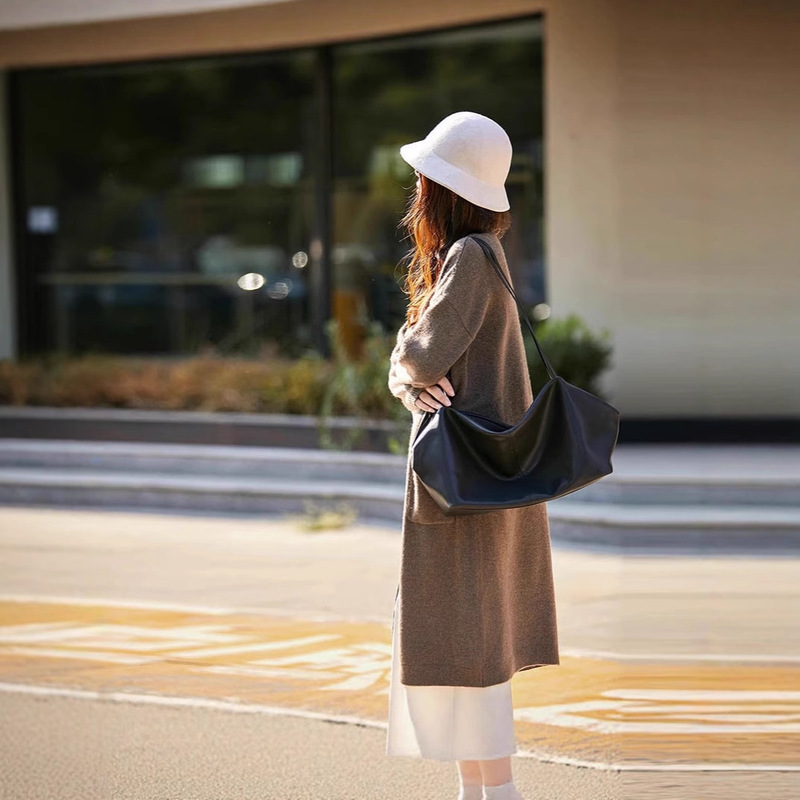 2025 New Autumn and Winter Wool Cardigan Women's V-Neck Extended Loose Lazy Style Sweater Knitted Large Outwear Top