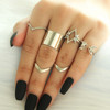 Fashionable accessory, metal set, ring, European style