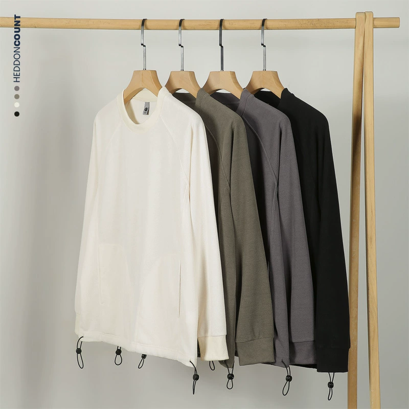 Tengjue Мужская одежда Японский клетчатый рукав с круглым вырезом