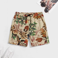 2025跨境热卖款数码印花男款沙滩裤冲浪沙滩裤男款家居服休闲短裤