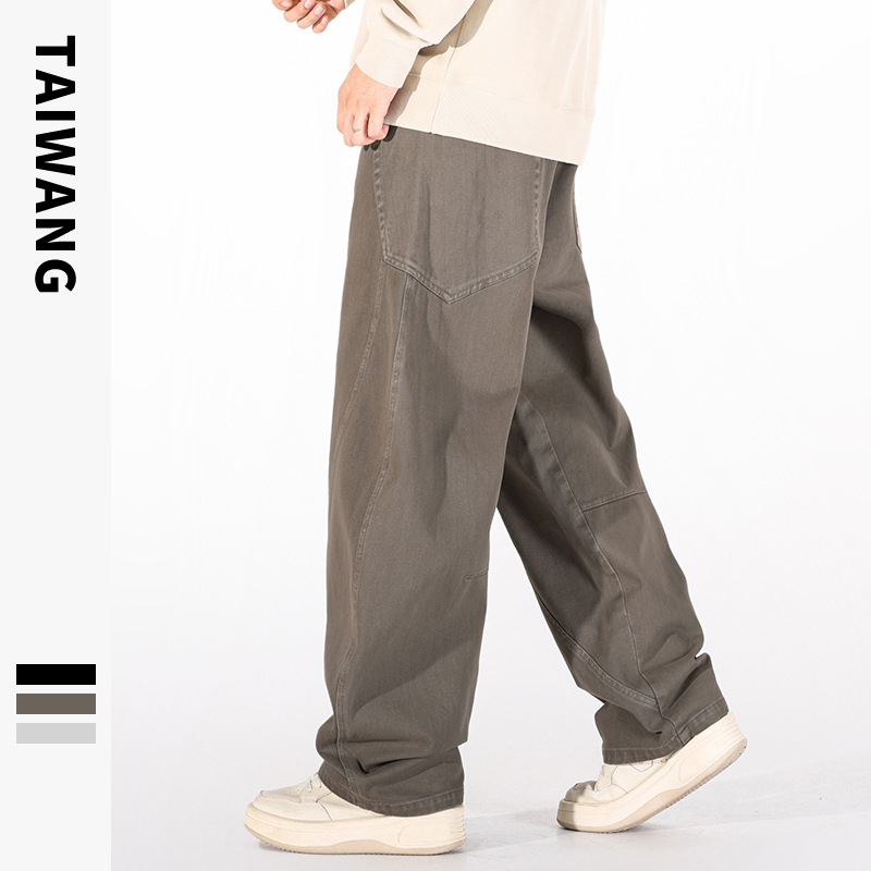 Men's Clothing Men's Wear 2024 Retro Casual Pants Autumn and Winter Multi Pocket Workwear Loose Scimitar Pants Men's Trousers_viptrois.com