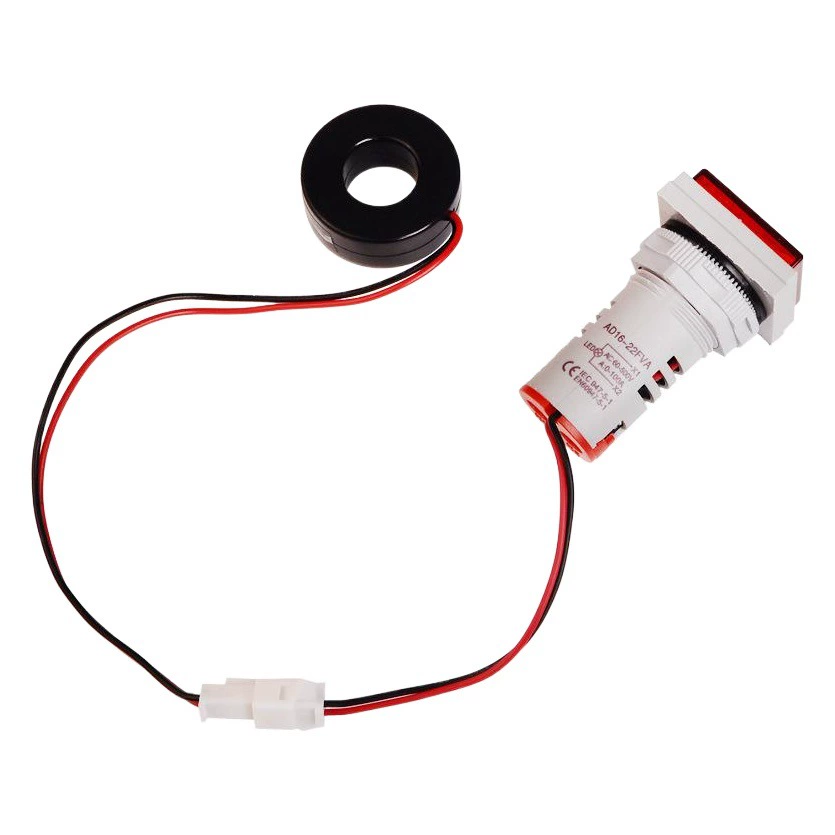 ST17VA квадратный 22-миллиметровый цифровой дисплей Встроенный индикатор переменного напряжения и тока AC60-500V 0-100A