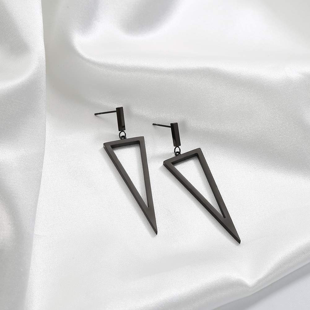 Wholesale Jewelry 1 Pair Punk Triangle Metal Earrings display picture 1