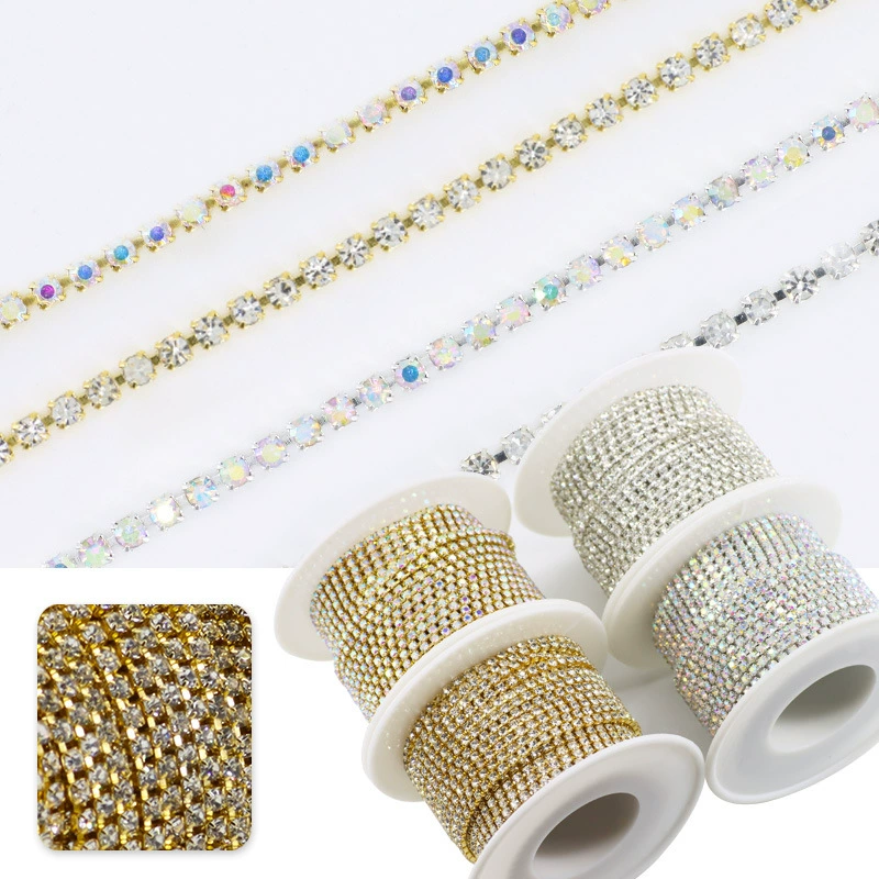 Горячие товары через границуDense rhinestone клок цепь инкрустирован кристаллом диамант цепь DIY материал наклейка алмазные аксессуары фабрики оптом