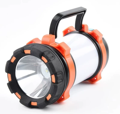 Flashlight with Output, Strong Light | UV fənərlər - black-orange-portable-searchlight
