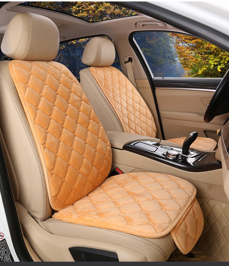 Car Seat Cushion Winter Crystal Short Plush Half Pack Thickened Non-Slip