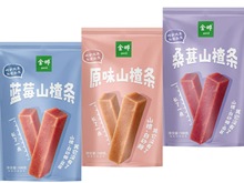 金晔山楂条108g/袋 原味蓝莓桑葚味山楂条休闲零食批发 整箱=40袋