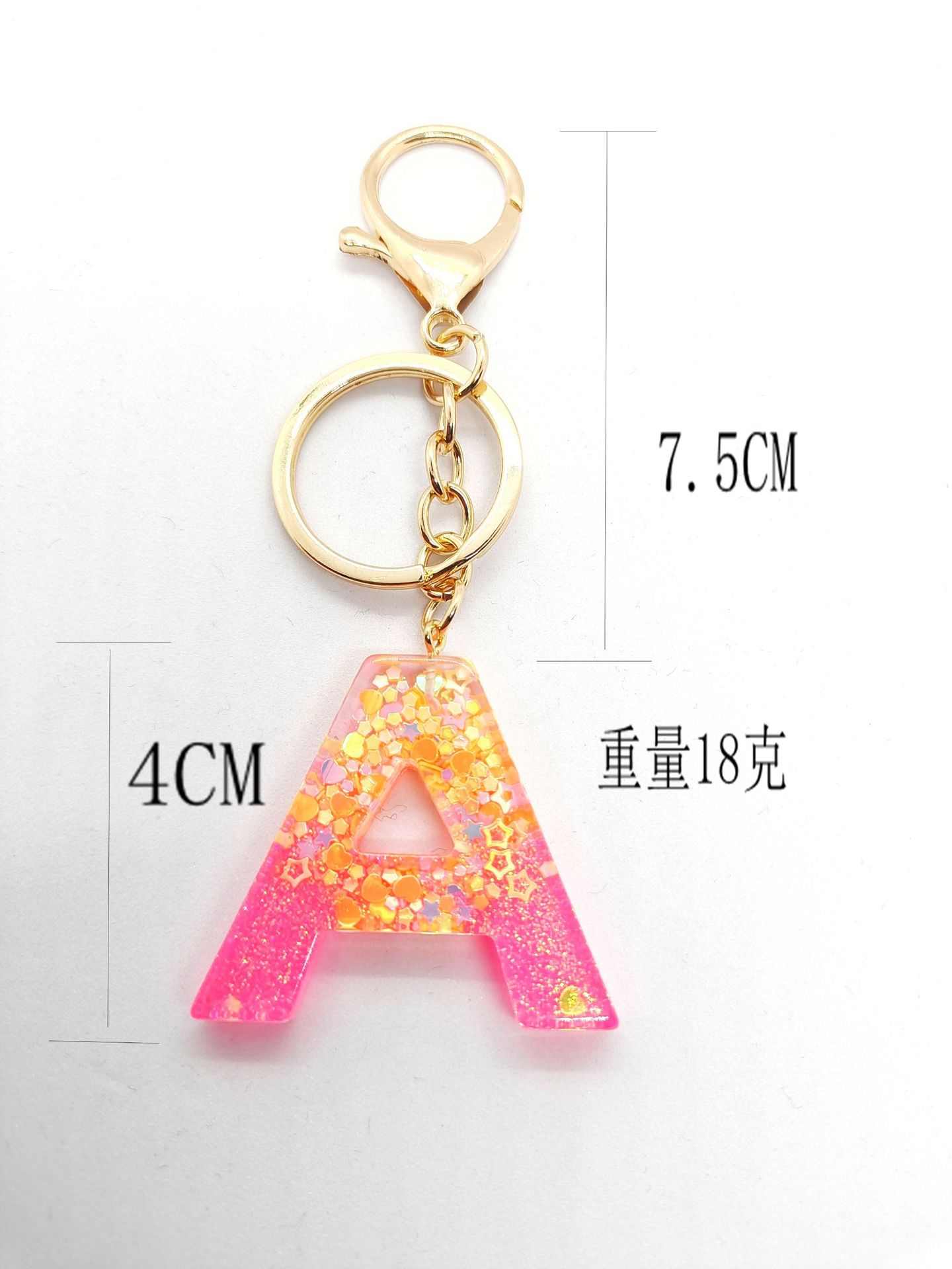 Ig Style Letter Resin Epoxy Keychain display picture 1