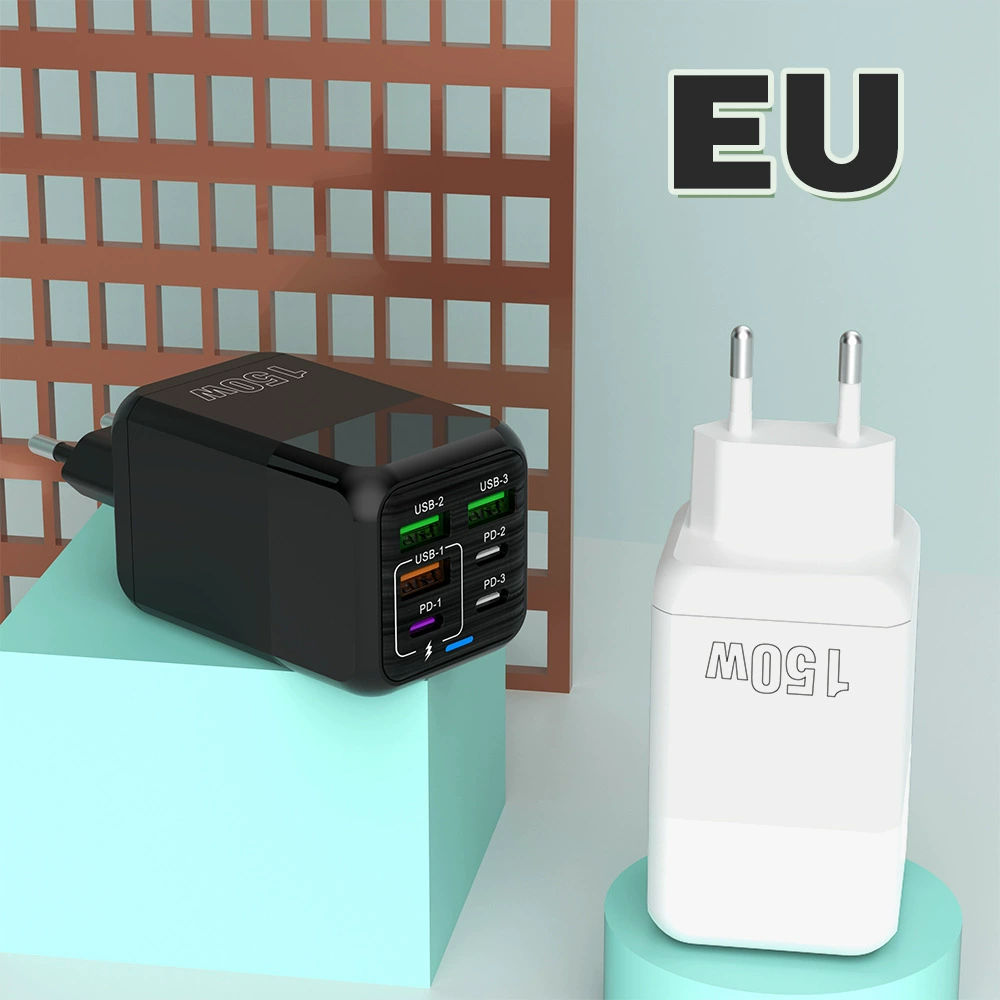 [150W многоразъемная зарядка для телефона 3USB + 3PD 6-в-1 быстрая зарядка бытовая розетка адаптер]