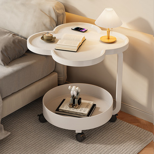 Sofa Side Table Simple Small Coffee Table Bedroom Bedside Table Small Bedside Storage Rack Iron Removable Metal Living Room