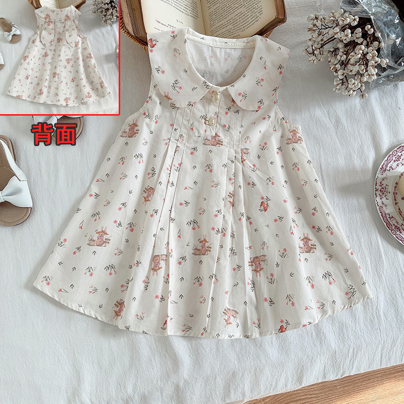 Rabbit ears skirt white flower rabbit