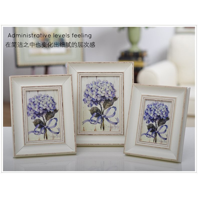 Hongyi Custom-Made Tabletop Photo Frame Nordic Pastoral Retro Vintage Style 5inch 6inch 7inch 10inch Creative Ps Photo Frame