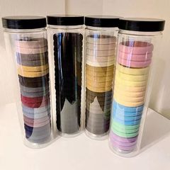 Korean Version 20 Pieces Canned High Elastic Hair Ties Seamless Rubber Bands Minimalist Hair Accessory Hair Ring Towel Ring Wholesale