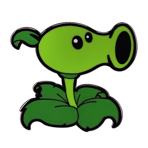 Game Plants vs. Zombies Pea Shooter Brooch Clothing Hat Pin Metal Accessory Gift