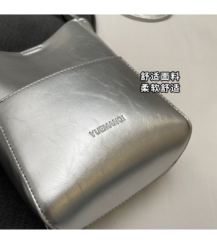 2025 Summer Popular Mini Small Bags for Women New Solid Color Foreign Style Crossbody Bag Korean Style Textured Bucket Bag