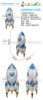 Decorations, big props suitable for photo sessions, three dimensional space rocket, cartoon astronaut, balloon