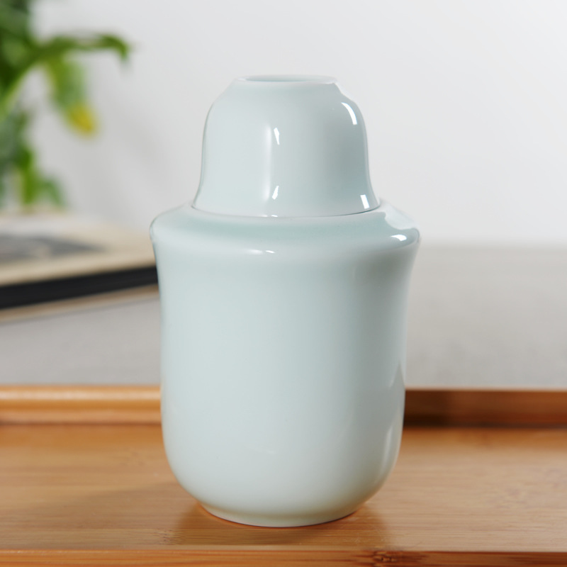 青瓷暖酒器套装 陶瓷温酒壶酒杯三两半斤烫酒具促销礼品