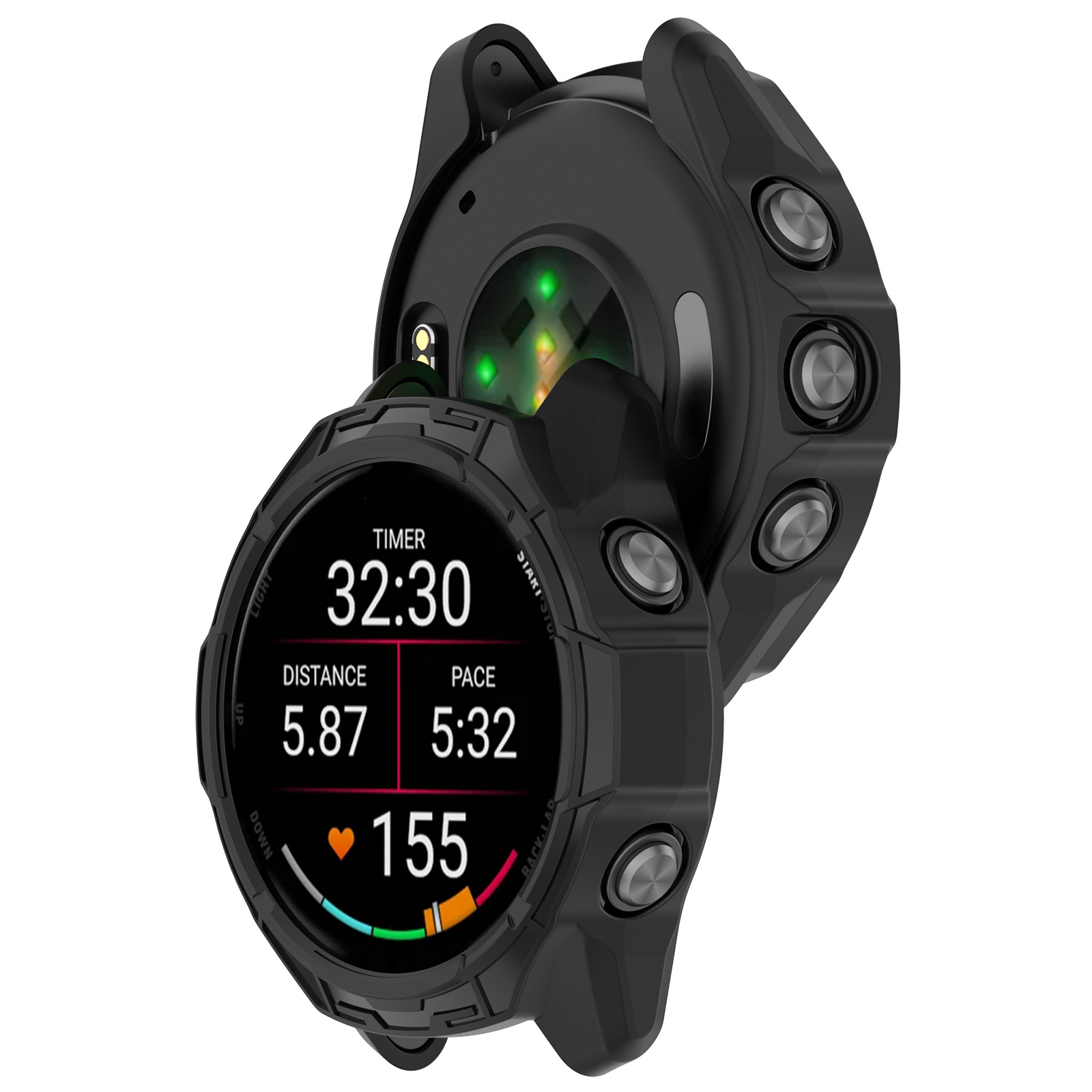 Suitable for Garmin Forerunner970 protective case tempered film integrated case FR970 skeletonized armor watch case undefined