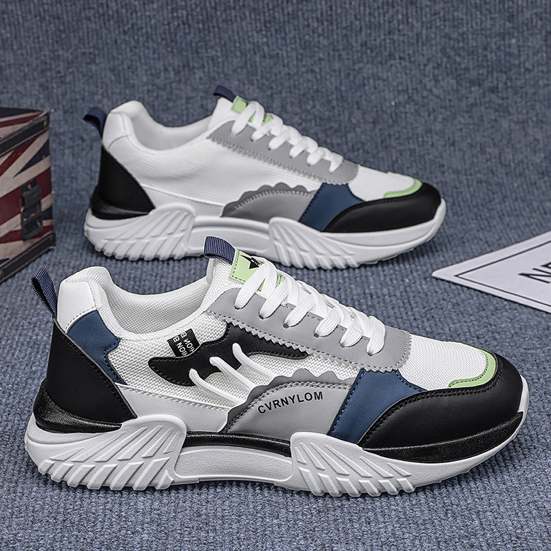 Zapatos de hombre verano 2026 nuevos zapatos deportivos al aire libre, zapatos de malla transpirables ligeros, suela gruesa y resistente al desgaste.