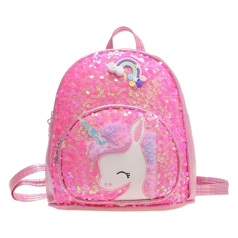 New Cartoon Children's Bag Cute Baby Bag Kindergarten Girl Sequin Backpack Girls' Accessories Backpack