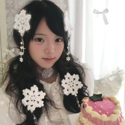 Cute Knitted Snowflake Hairpin Side Clip Simple Girly Heart Pendant Personalized Versatile New Hair Accessory