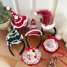 圣诞节帽子发箍女头饰发夹生日帽发饰品礼物发卡配饰毛绒头箍装饰