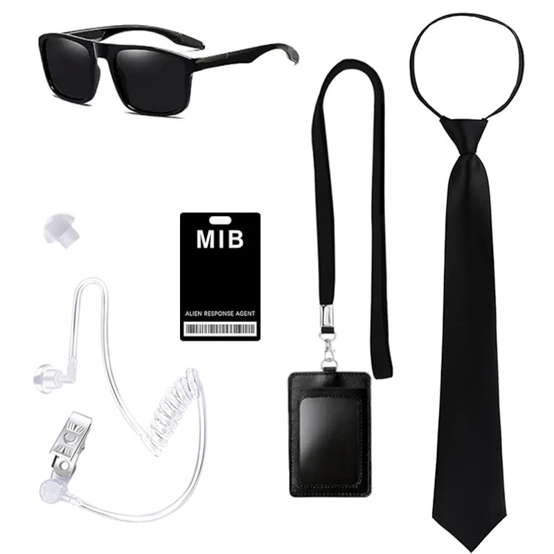 Prom Party Spy Security Cosplay Wedding Flower Girl Sunglasses Mib Brand Suit Earplugs Suit Wholesale