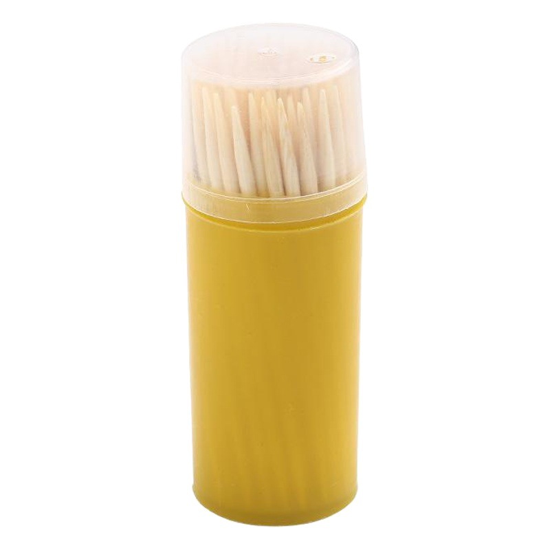 Palillos de Dientes de Bambú de Bambú Desechables en Tubo Colorido para Comedor