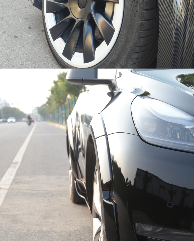 Suitable for Tesla Tesla Modely Wide Body Wheel Eyebrow Fender Tire Protection Eyebrow Car Modification Supplies