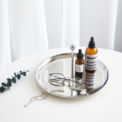 Modern Electroplated Color Round Ball Handheld Round Tray | Living Room, Entranceway, Sundries & Small Items | Desktop Storage Dish | Utility Tray