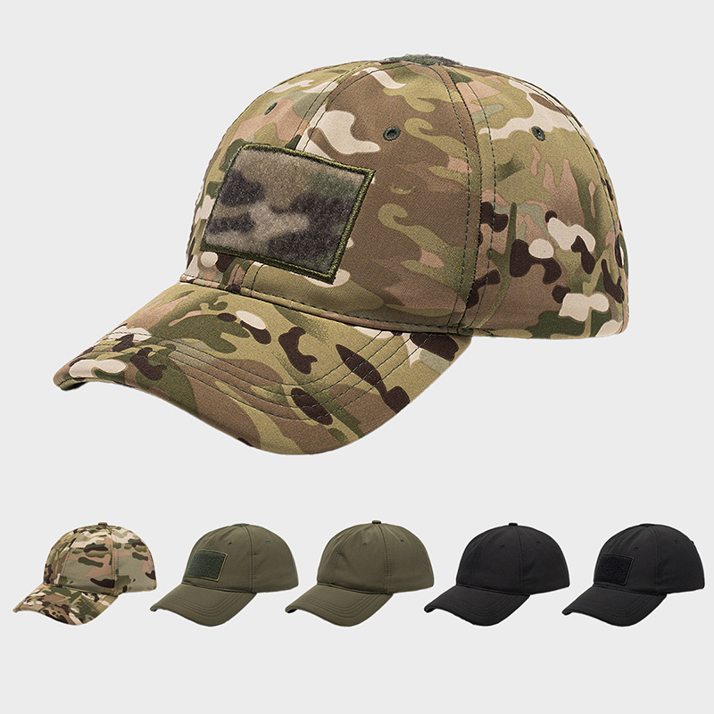 Camuflamiento transfronterizo sombrero táctico de béisbol sombrero de escalera al aire libre sombrero de protección solar sombrero de lengua de pato unidireccional velcro sombrero transpirable