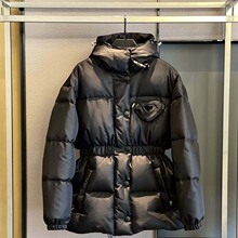 P家经典同款面包服连帽加厚外套女欧洲站代购普拉冬原单达羽绒服