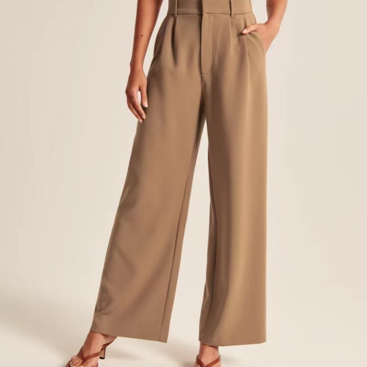 Amazon Commuter Dipped Slimming Solid Pocket High Waist Wide Leg Pants All-match Belt Wide Leg Casual Pants for Women Amazon Commuter Dipped Slimming Solid Pocket High Waist Wide Leg Pants All-match Belt Wide Leg Casual Pants for Women