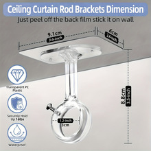 J 69731 Self-adhesive curtain rod bracket ��ճ������֧��