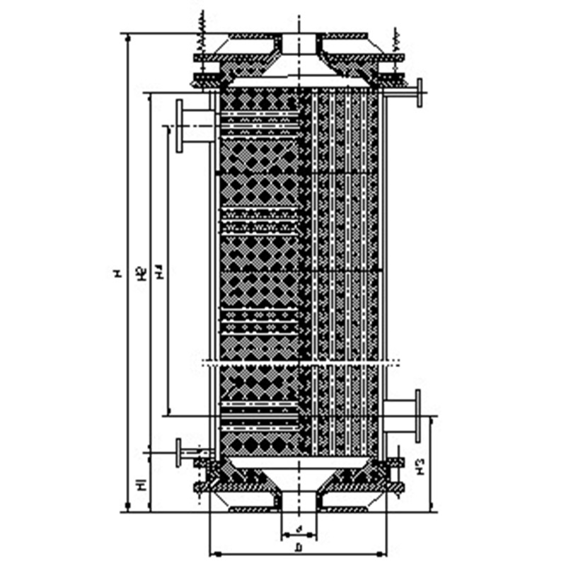 厂家供应圆块孔式石墨换热器YKC或YKD型间壁式换热器石墨换热器