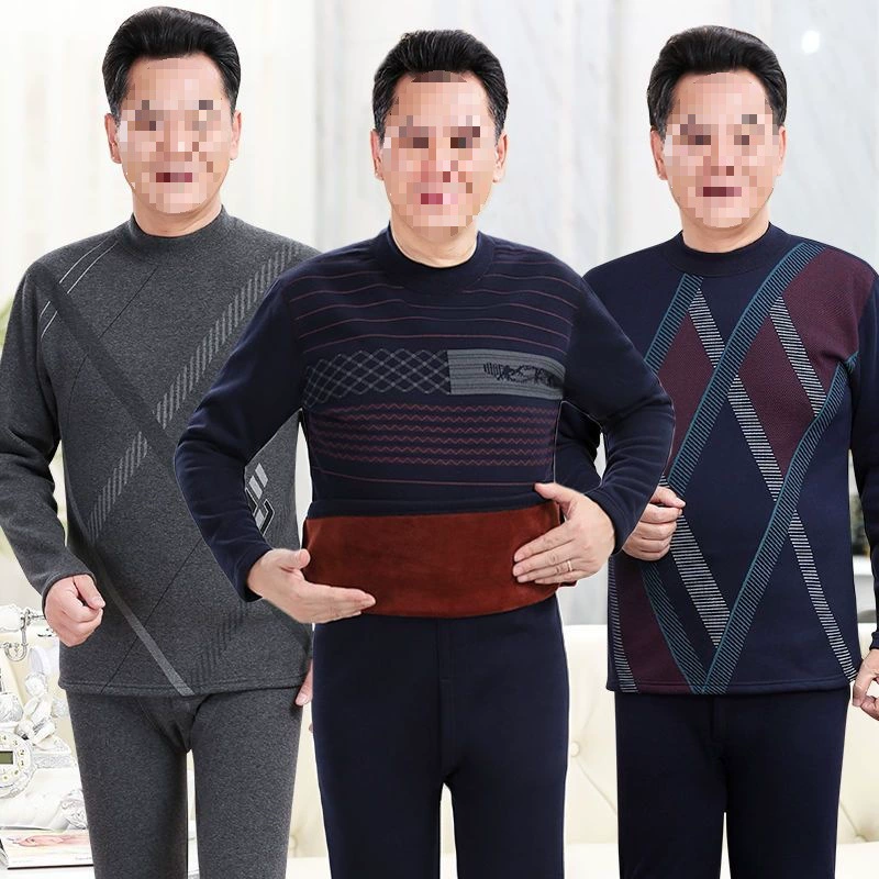 Набор термобелья среднего и пожилого возраста для мужчин утолщение и бархат для пожилых людей