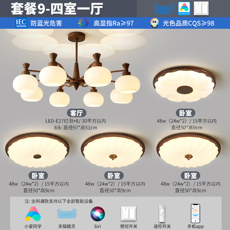 Package 9-four rooms and one living room (full spectrum eye protection)